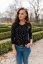 MATCHY knitted t-shirt - Gold hearts on black - Size: S