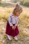 Girls' dress "Bohemia" - burgundy poppies