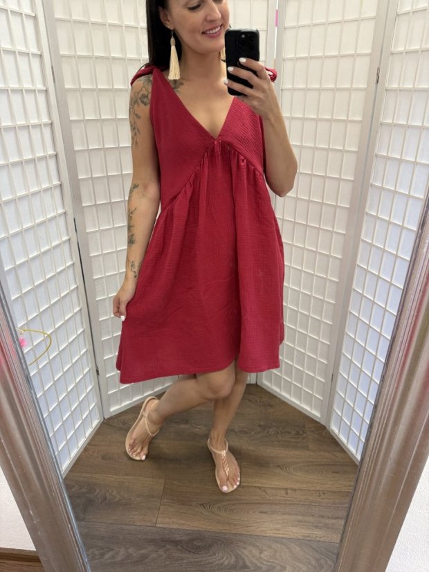 "Aura" dress - bordeaux