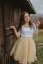 Formal dress "Grace" - white - gold - Size: XS