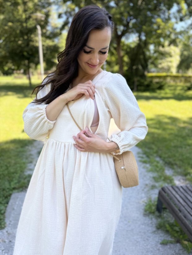 Šaty "Boho Breeze" MAMA A DCERA - meruňka