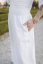 Long linen maxi pants - white