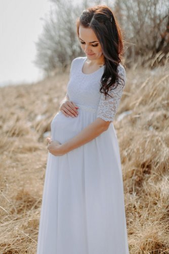 Verona Maternity Wedding Gown Ivory White Maternity Wedding, 43% OFF