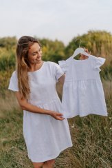 Linen short dress - MOM AND DAUGHTER - different colors