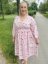 Poplin wrap dress - Pink flowers