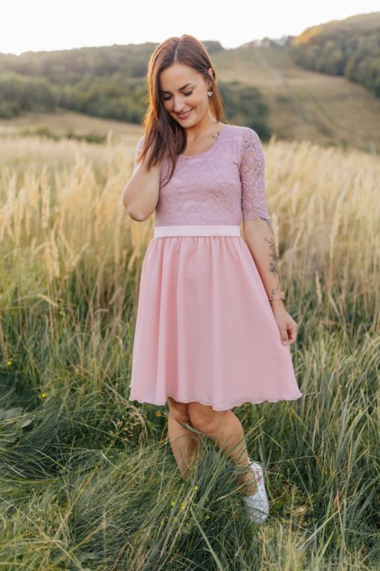 Formal dress - MOM AND DAUGHTER - Old pink