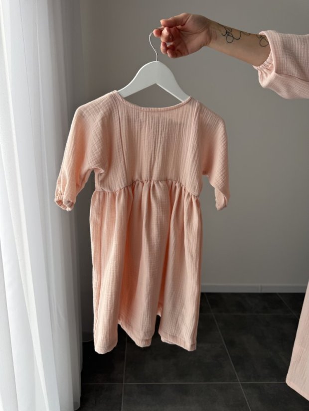 "Boho Breeze" dress MUM AND DAUGHTER - peach - Size: XS/S