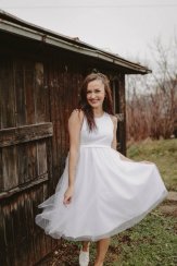Sleeveless MIDI wedding dress - Melanie