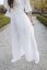 Long linen maxi pants - white