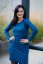 Straight sweater nursing dress - petrol