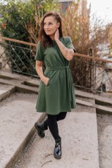 "Luna" Basic Dress - Army green
