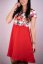 Muslin nursing dress - red folk - Size: XL