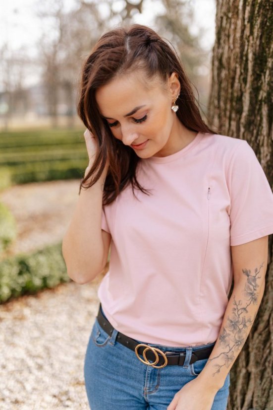 Oversized triko - MÁMA a SYN/DCERA - Starorůžová