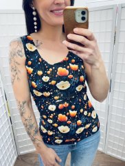 Tank top – dark flowers