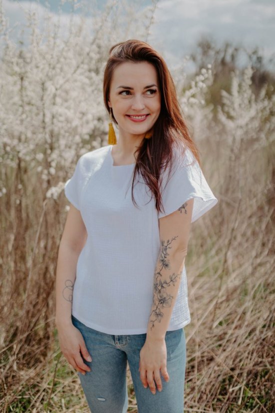 Mušelínová halenka - různé barvy - Velikost: XL/2XL
