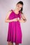 Bambusové šaty ke kojení – fuchsia - Velikost: UNI, Délka: MIDI