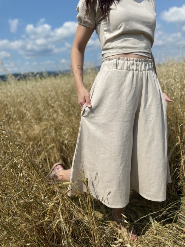 Linen 3/4 set - Different colors - Size: XL/2XL