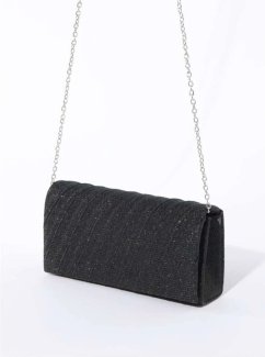 Elegantní třpytivá kabelka - černá
