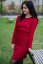 Straight sweater nursing dress - Dark red