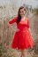 Formal tulle dress - red - Size: M, Variant: For breastfeeding