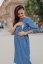 Denim midi dress with pockets - different colors and patterns