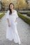 Long linen maxi pants - white
