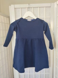 Girl's sweatshirt dress basic - dark blue