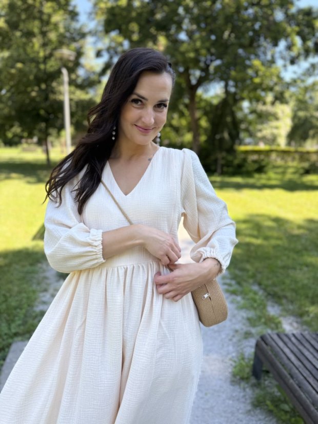 Šaty "Boho Breeze" MAMA A DCERA - meruňka