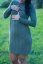 Straight sweater nursing dress - Dark green
