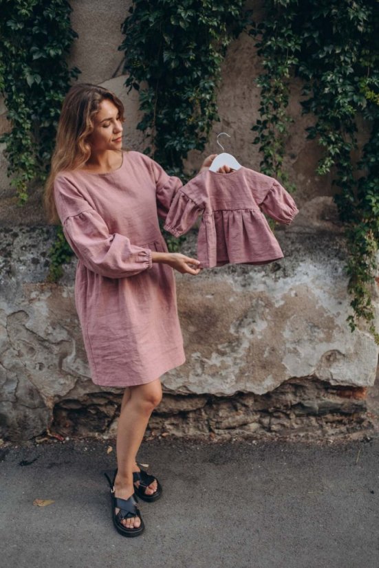 "Maison Linen" dress - Old pink