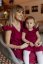 Knitted dress "Valencia" - MOM and DAUGHTER - burgundy - Size: XS/S