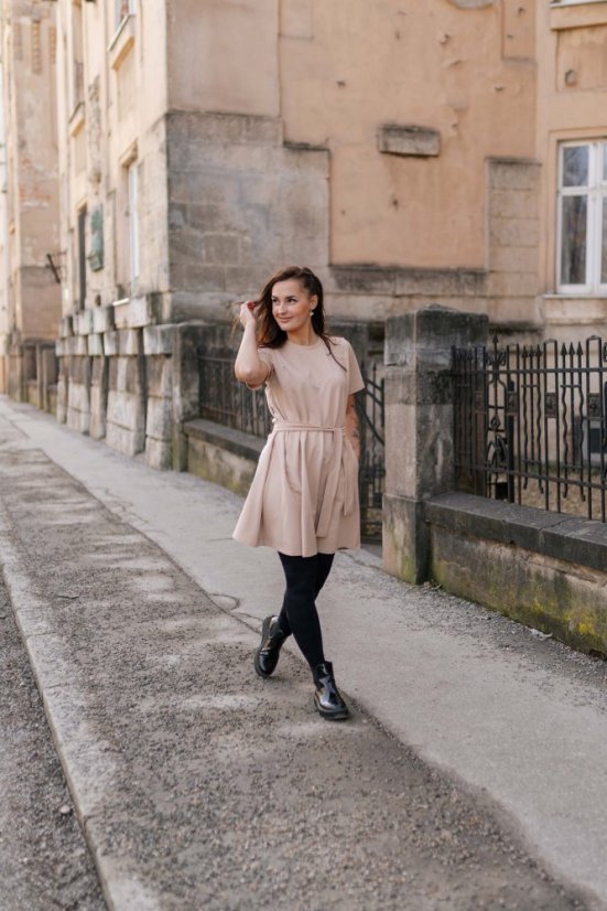 Teplákové šaty "Luna" – Beige