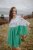 Girls' evening dress Grace - white-green