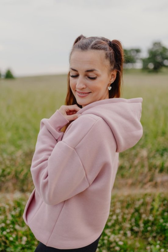 Nursing hoodie - Old pink - Size: M/L