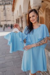 Společenské šaty – MAMA A DCERA – modré