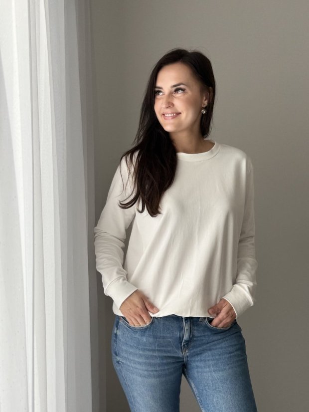 Women's nursing sweatshirt - cream - Size: XS/S