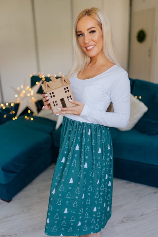 MATCHY Christmas dress with a gathered skirt - Various patterns