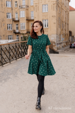Teplákové šaty "Luna" – srdíčka