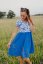 MATCHY Dress "Bohemia" Muslin - blue flowers - Size: L