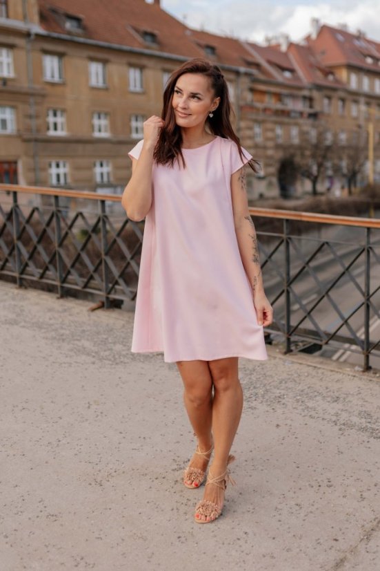Elegant nursing dress - Pale pink - Size: XL/2XL