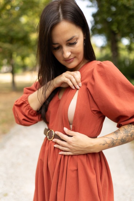 “Boho Cotton” Dress – Terracotta - Size: 3XL/4XL