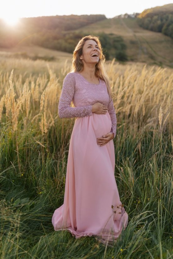 Long formal dress - Old pink
