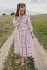 Poplin wrap dress - Pink flowers