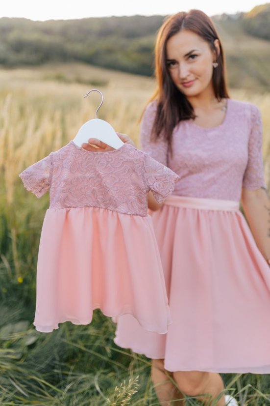 Formal dress - MOM AND DAUGHTER - Old pink - Size: XS