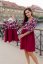 MATCHY sweatshirt dress - Burgundy leaves