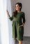 Tracksuit MIDI dress - Khaki - Size: S