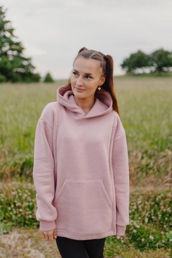 Nursing hoodie - Old pink - Size: M/L