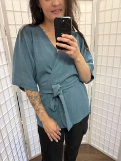 Short linen kimono - different colors
