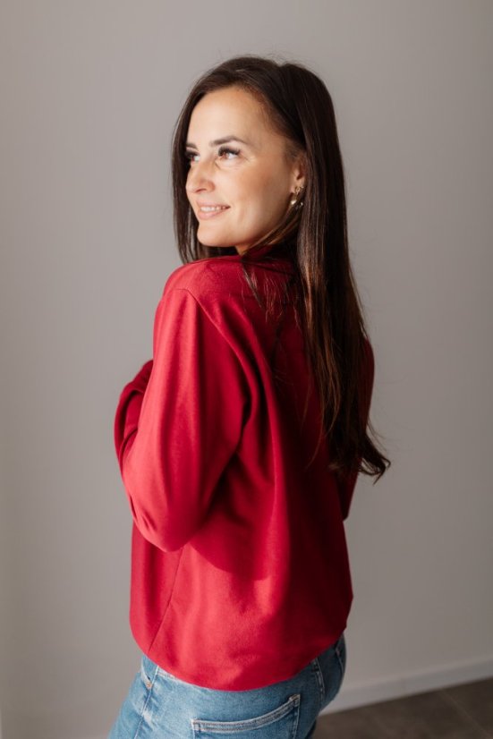 Women's thin sweatshirt - burgundy