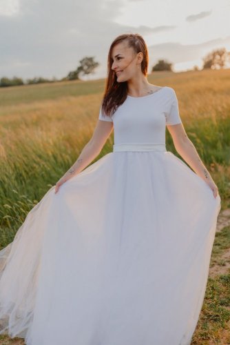 Těhotenské svatební šaty – Tamie